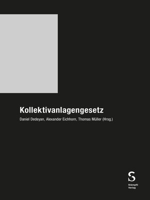 cover image of Kollektivanlagengesetz